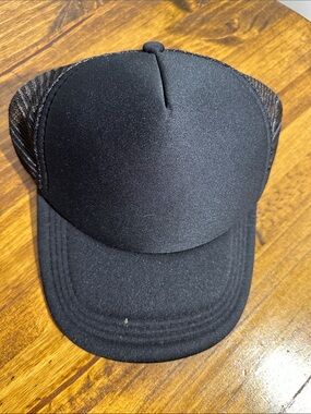 Classic Black Mesh-Back Trucker Cap